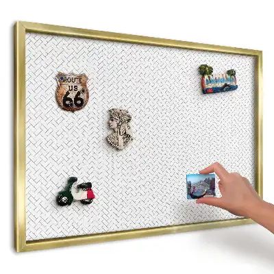 Magnetická tabuľa na suveníry z ciest s minimalistickým vzorom rybej kosti