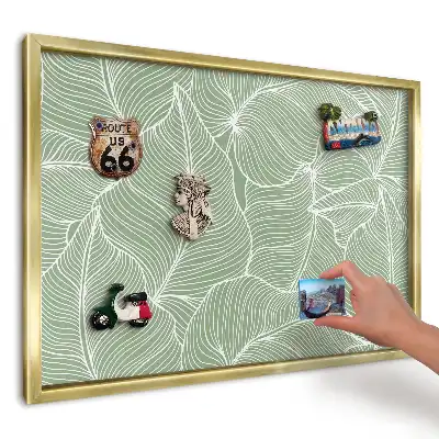 Magnetická tabuľa na magnetky Motív zeleného listu