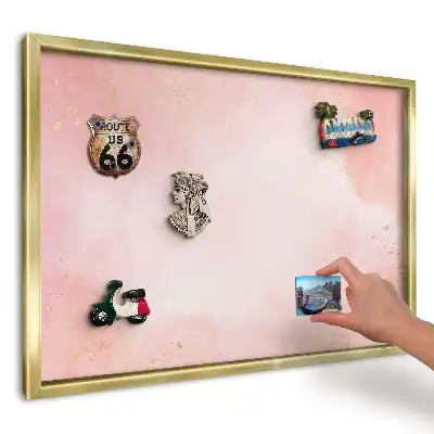 Magnetická tabuľa na magnetky Ružová s jemným vzorom