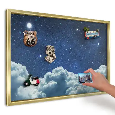 Magnetická tabuľa na magnetky Hviezdna nočná obloha