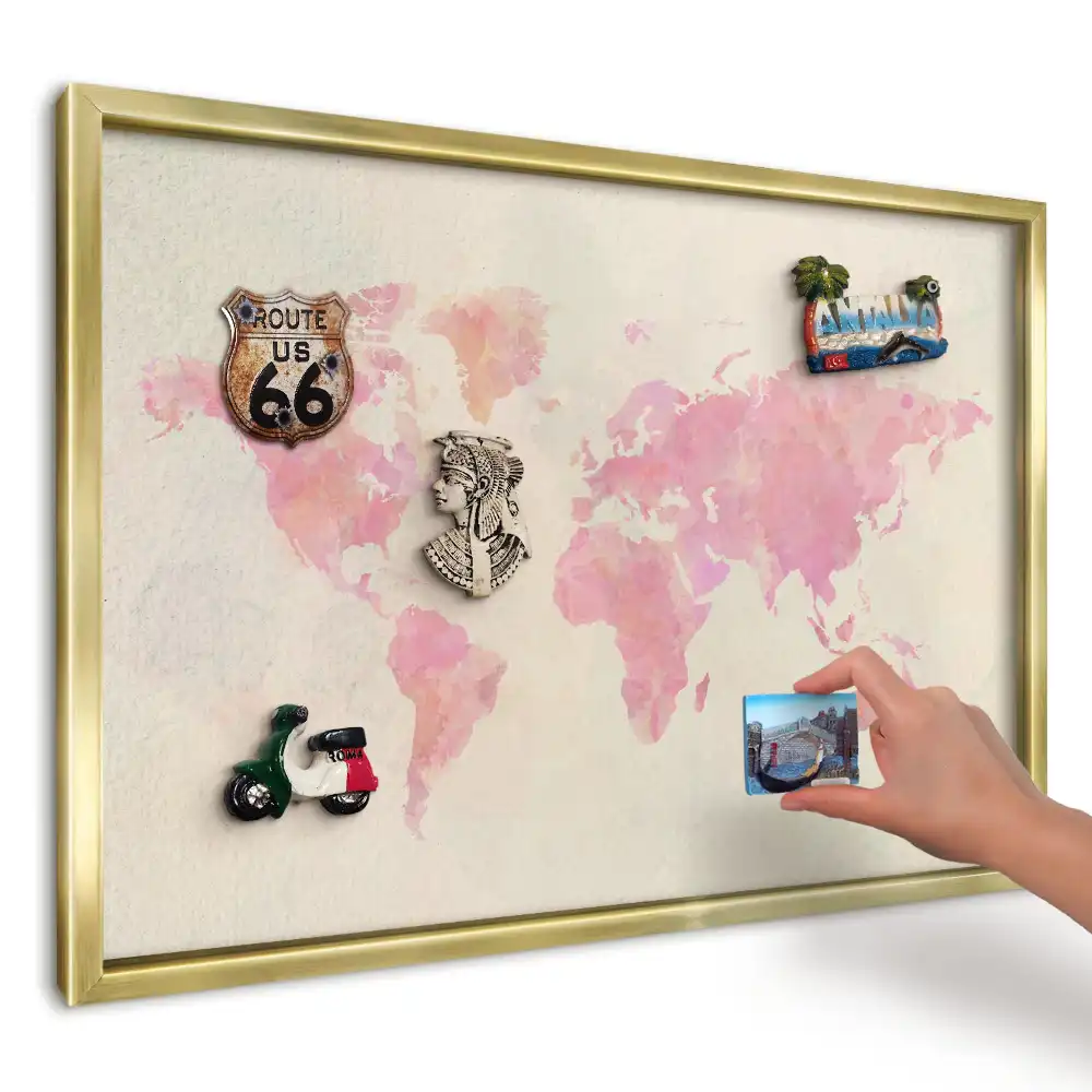 Magnetická tabuľa Harmonická akvarelová mapa