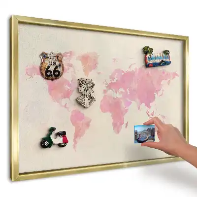 Magnetická tabuľa na magnetky Harmonická akvarelová mapa