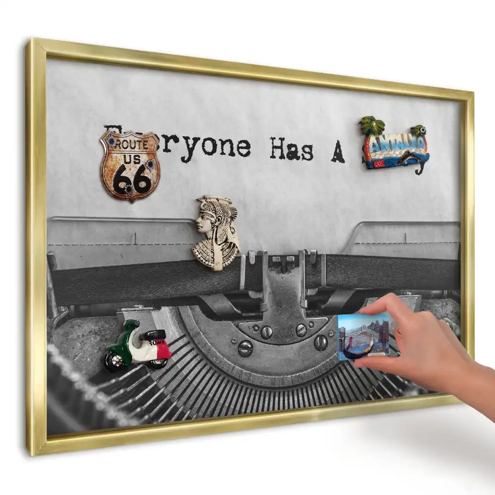 Magnetická tabuľa na suveníry Retro písací stroj