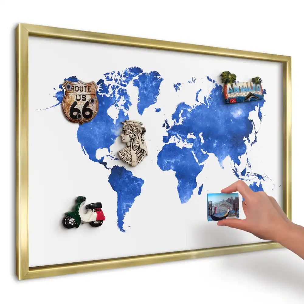 Magnetická tabuľa na cestovateľské suveníry Vesmírna mapa sveta