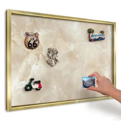 Magnetická tabuľa na magnetky Béžový prírodný mramor