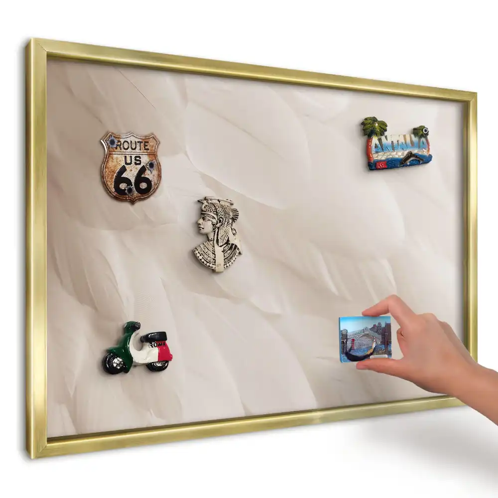 Magnetická tabuľa Elegancia krémových pierok