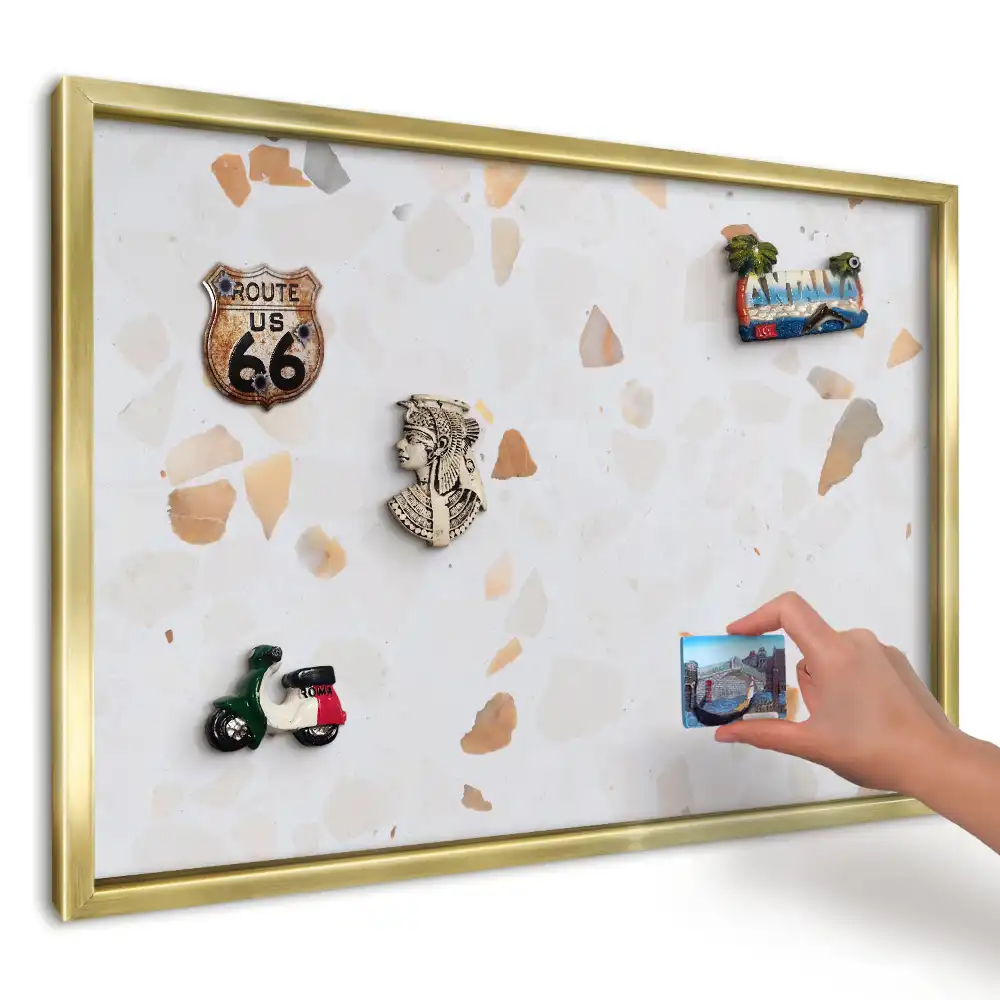 Magnetická tabuľa na magnetky Mozaika v teplých tónoch