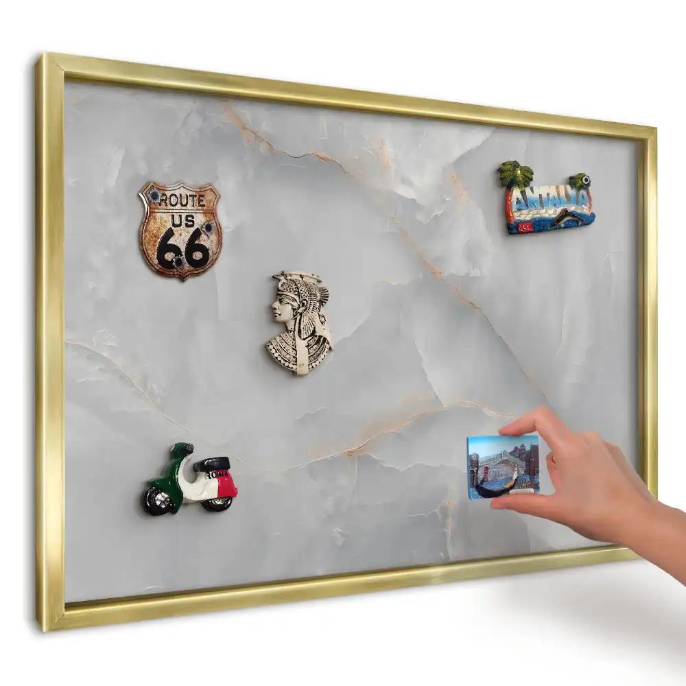 Magnetická tabuľa na suveníry Šedooranžový minimalizmus