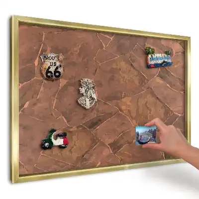 Magnetická tabuľa na magnetky Hnedé kamenné dosky