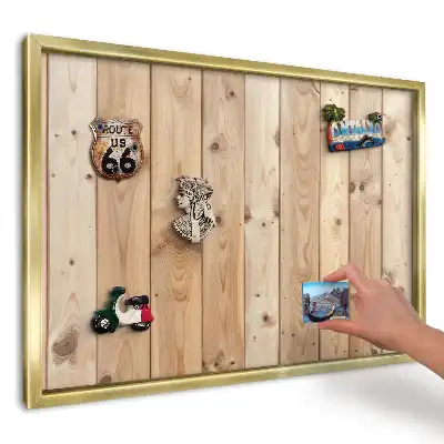 Tabuľa na magnetky z ciest Teplé drevo s viditeľnou textúrou