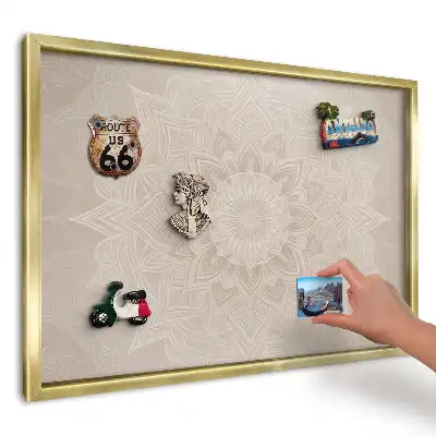 Magnetická tabuľa na magnetky Béžový detail mandaly