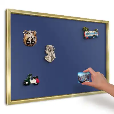 Tabuľa na magnetky z ciest Minimalistická tmavo modrá