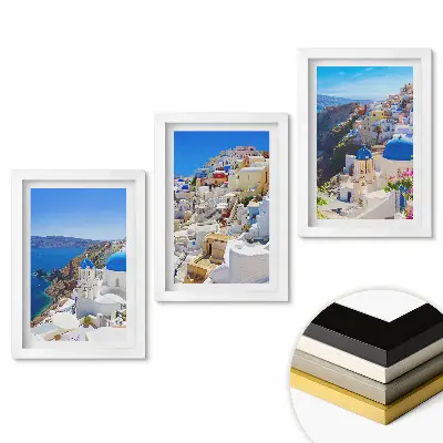Set obrazov na stenu Malebné výhľady na Santorini na slnku