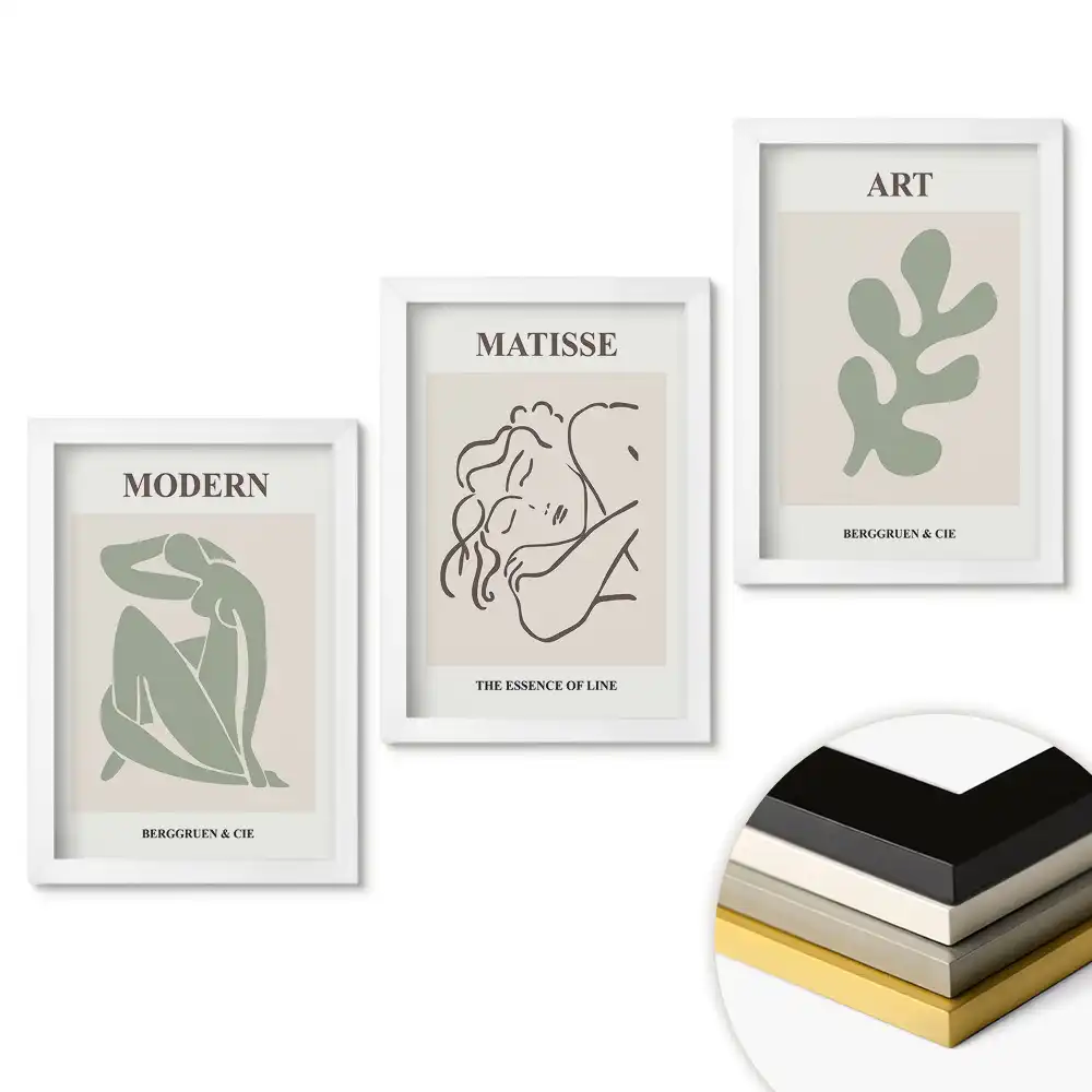 Set obrazov na stenu Štýlová grafika inšpirovaná moderným umením