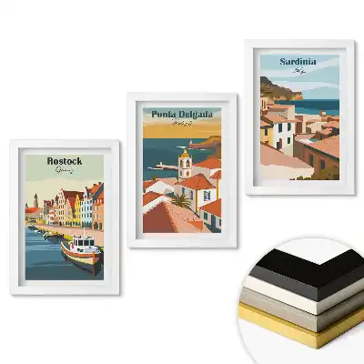 Set obrazov na stenu Cestovanie malebnými európskymi mestami