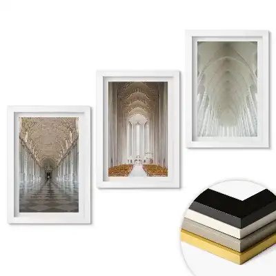 Set obrazov na stenu Elegancia architektúry v minimalistickom štýle
