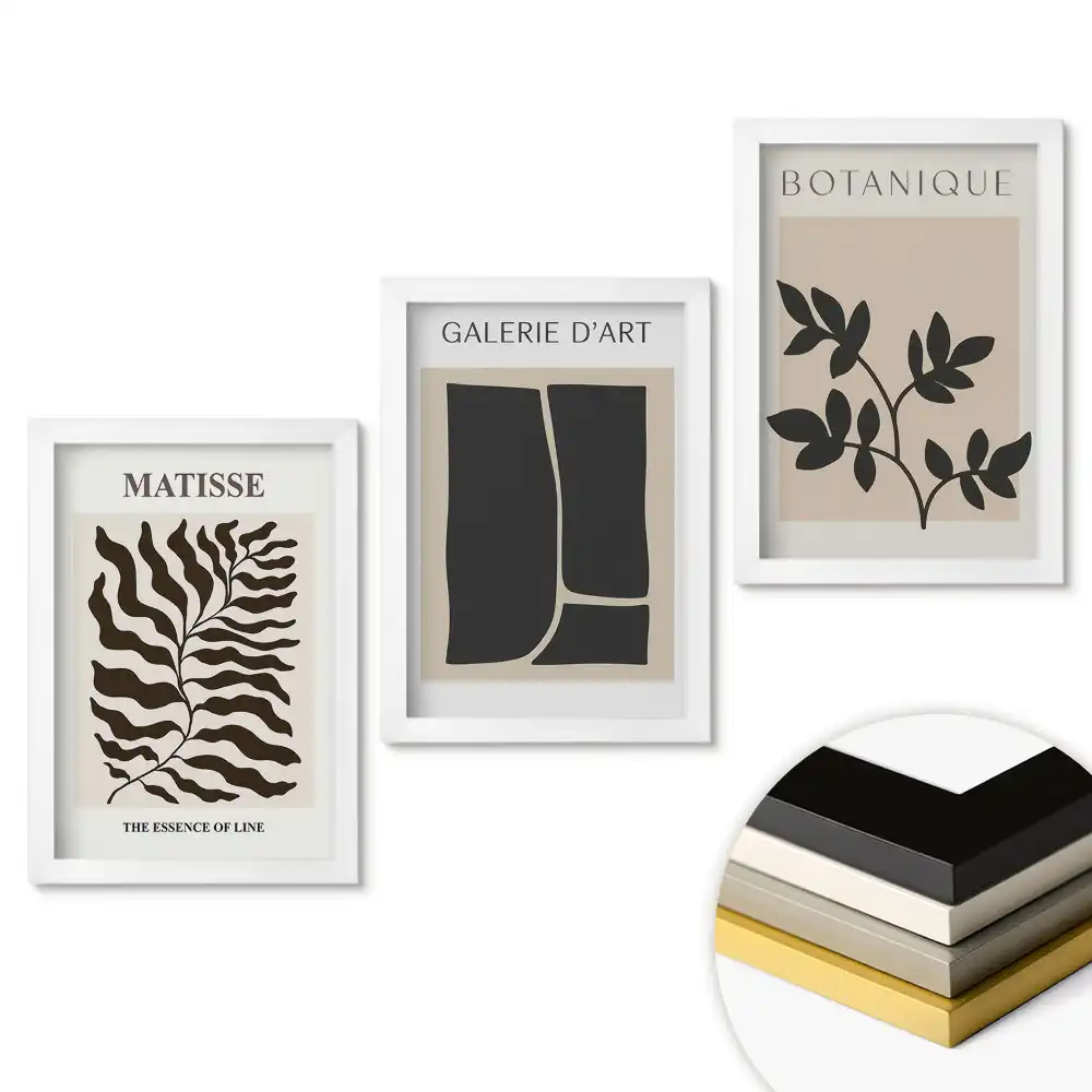 Set obrazov na stenu Moderné umenie v minimalistickom štýle