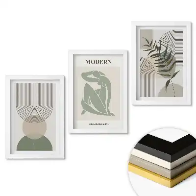 Set obrazov na stenu Moderné formy a prírodné motívy