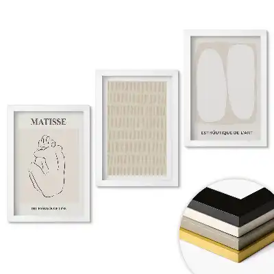 Sada nástenných obrazov Minimalistická grafika inšpirovaná umením