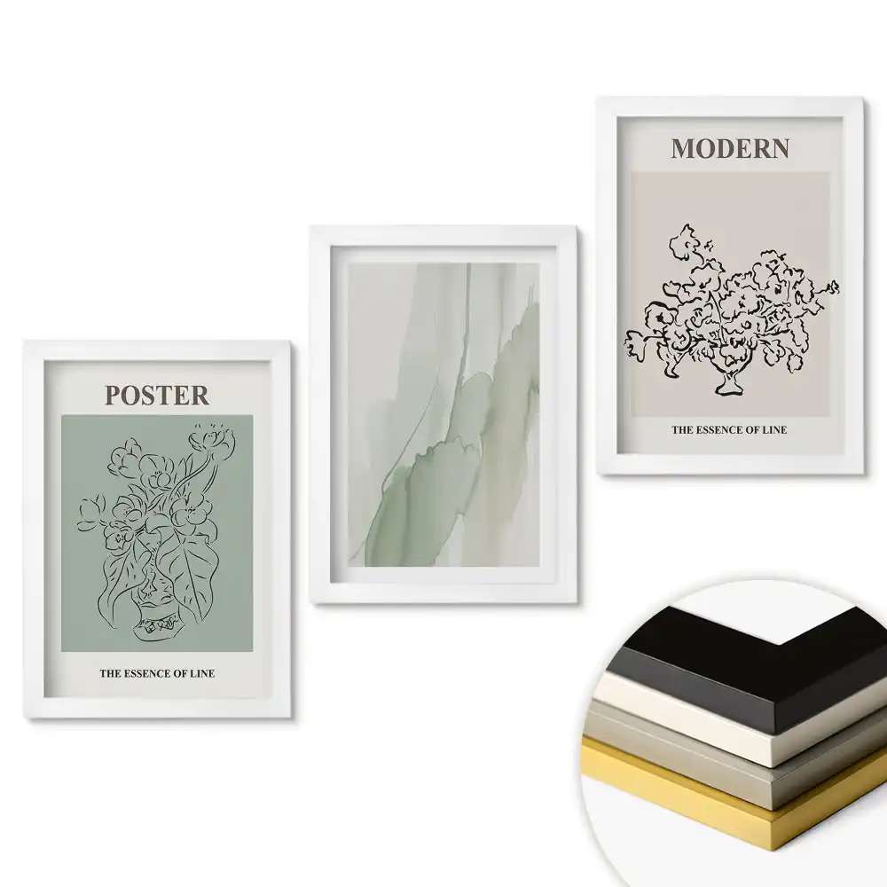 Set obrazov na stenu Minimalistická grafika pre moderný interiér