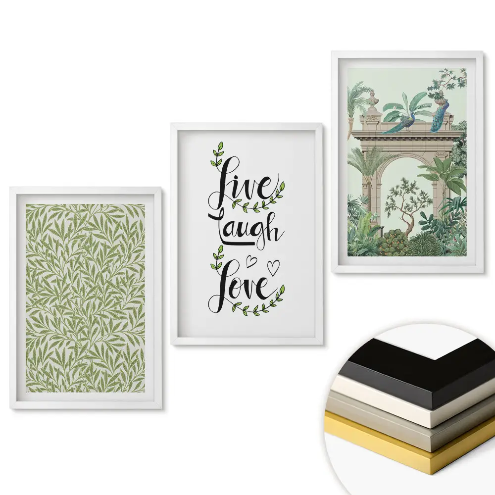 Triptych v ráme Inšpirácie rastlinami v interiérovom dizajne