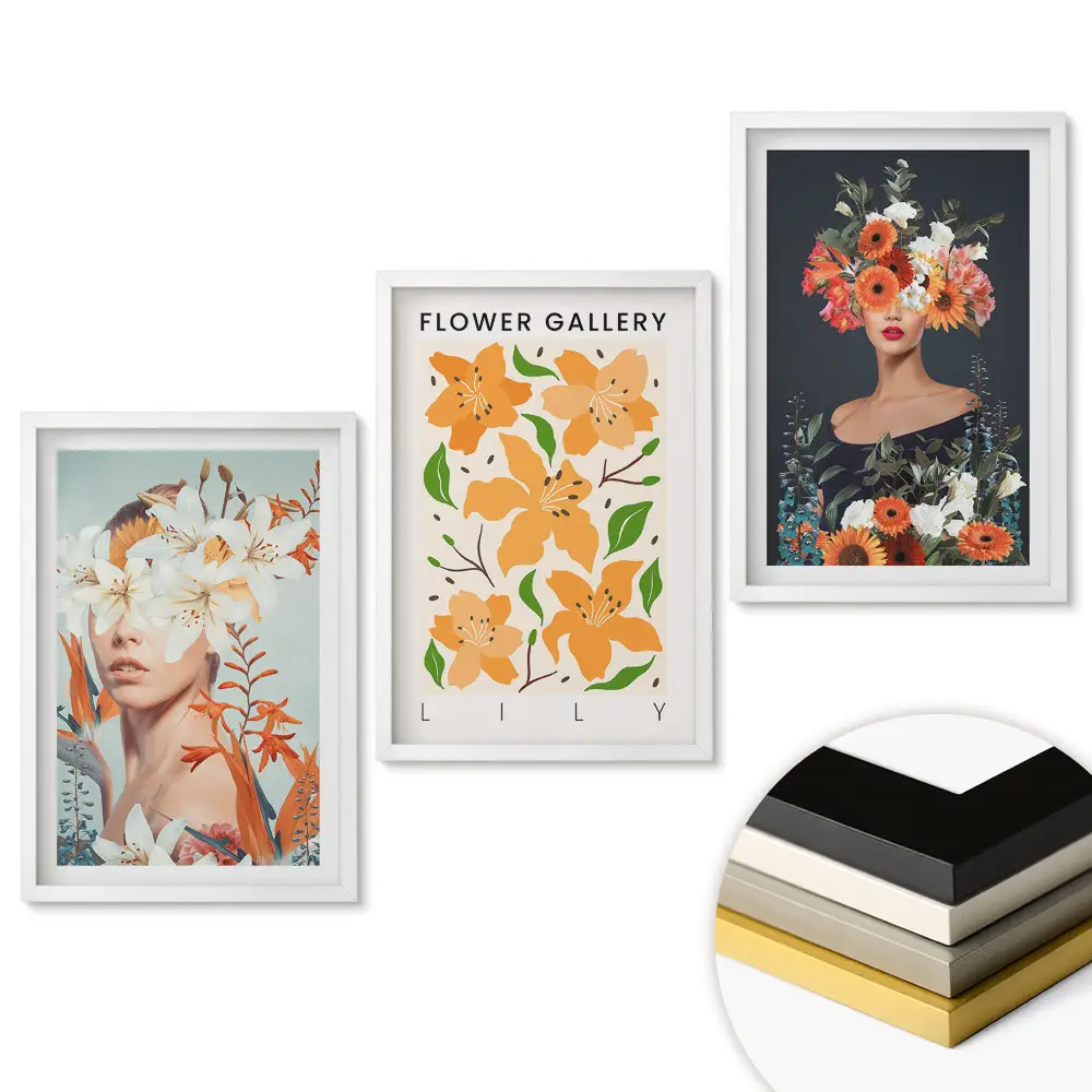 Triptych v ráme Kvetinové inšpirácie vo vizuálnom umení