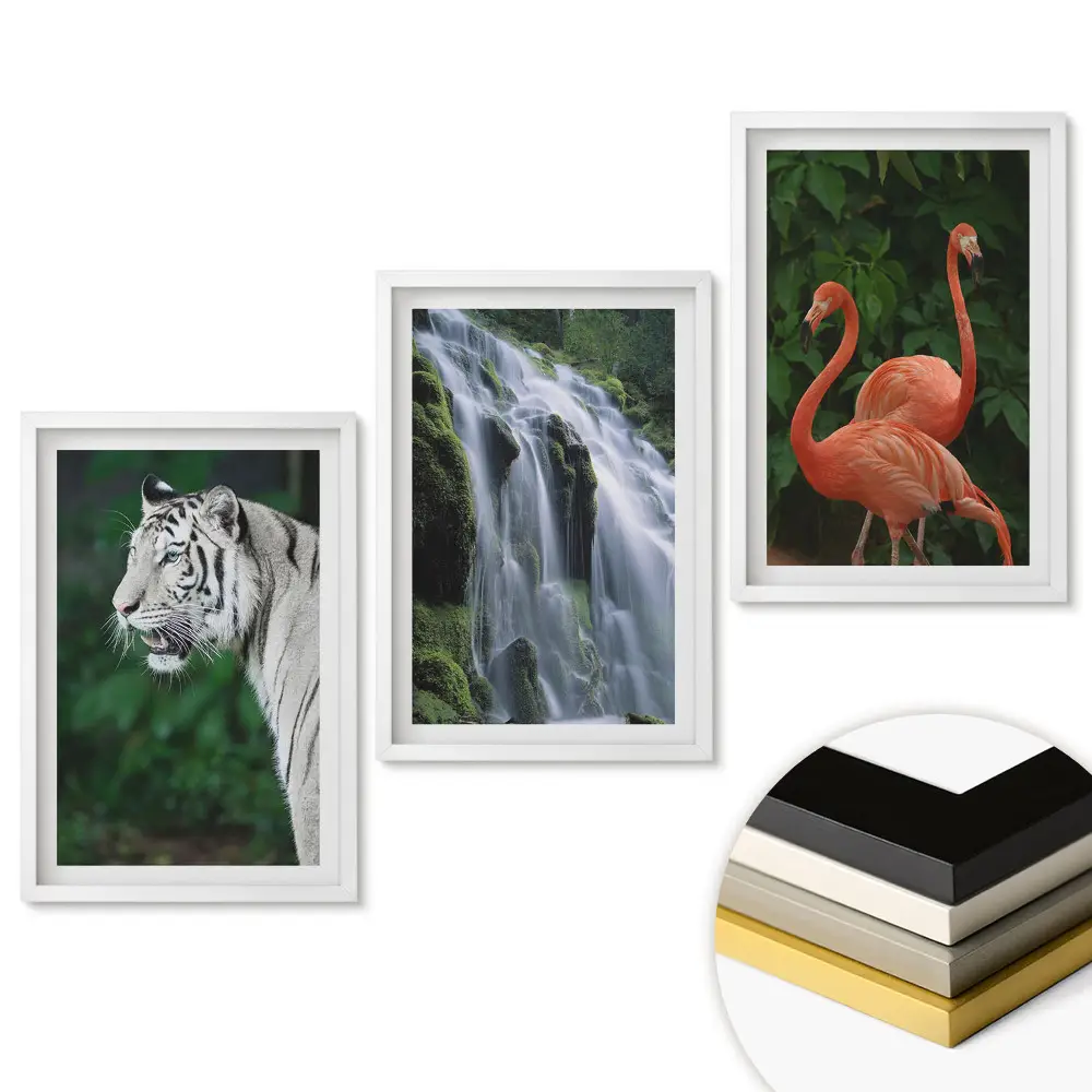 Triptych v ráme Zvieratá a príroda v harmónii