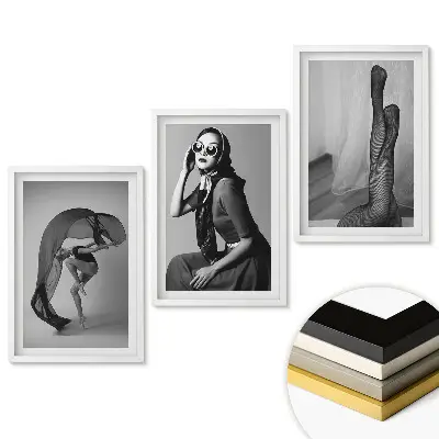 Triptych v ráme Umenie čiernej a bielej v pohybe
