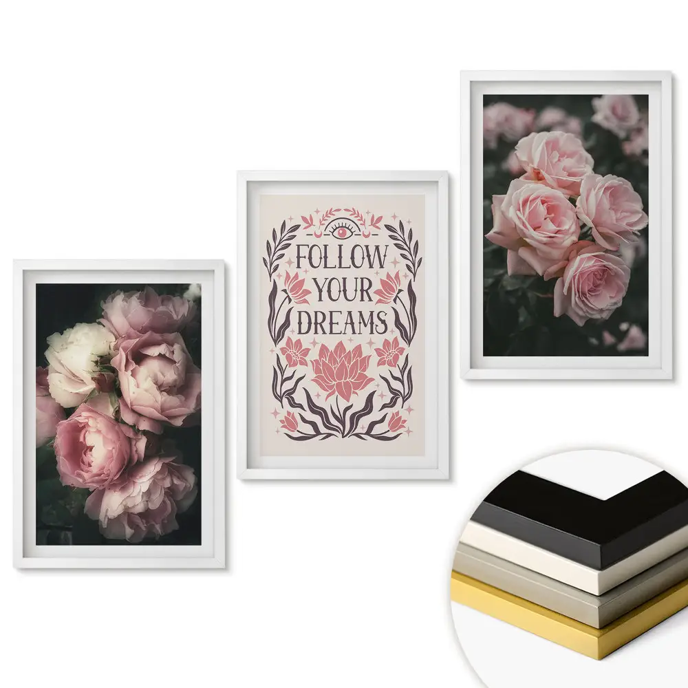 Triptych v ráme Kvety a inšpirácia v harmónii