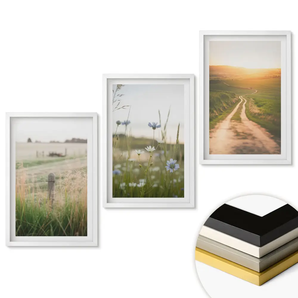 Triptych v ráme Idylické krajiny prírody a pokoja