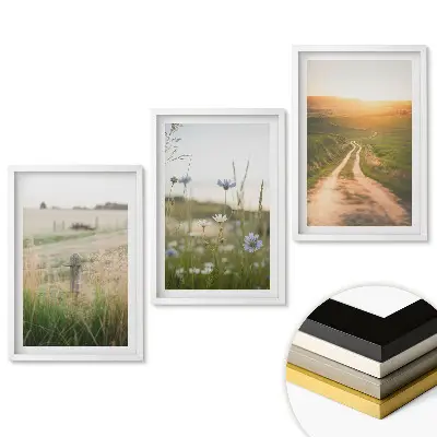 Triptych v ráme Idylické krajiny prírody a pokoja