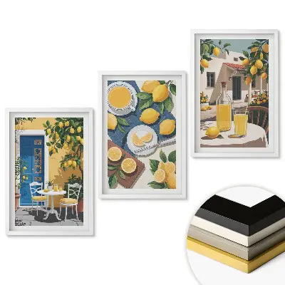 Triptych v ráme Limonádové chvíle v slnečnom prostredí