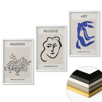 Triptych v ráme Podstata línie v modernom umení