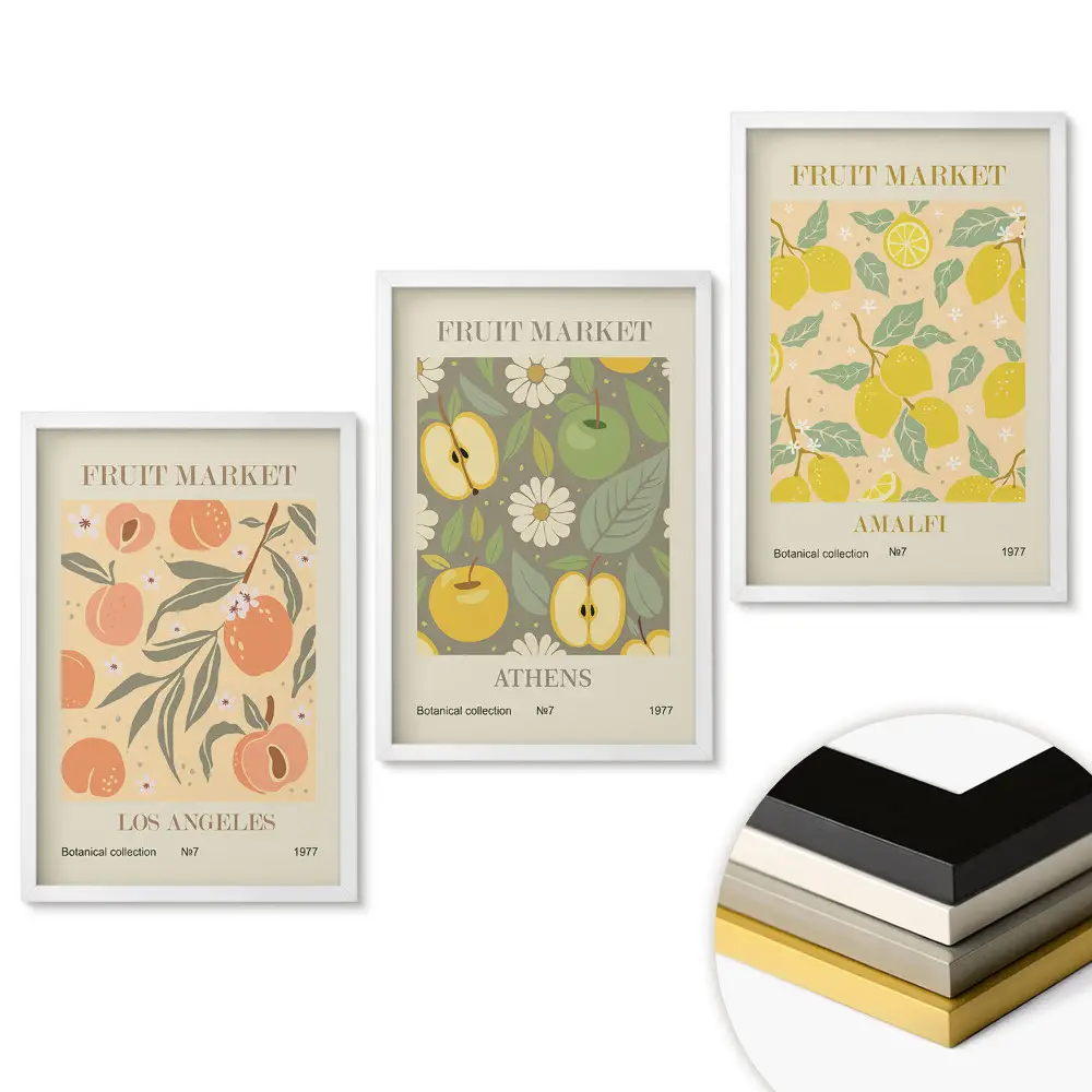 Set obrazov na stenu Ovocný trh: Botanická zbierka 1977