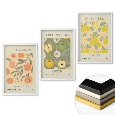 Set obrazov na stenu Ovocný trh: Botanická zbierka 1977
