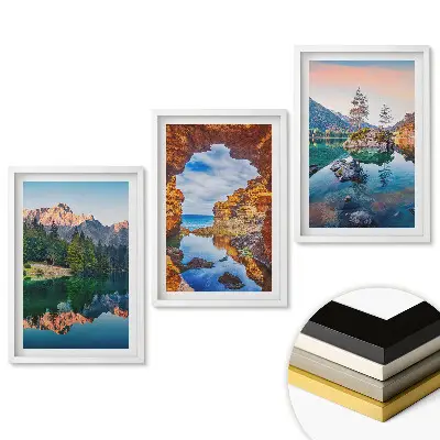 Triptych v ráme Malebné prírodné krajiny v rámoch