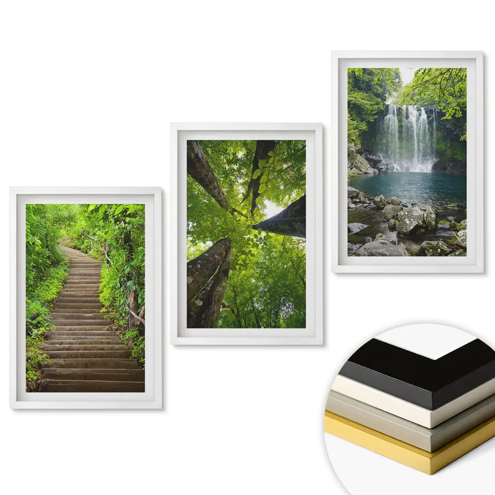 Triptych v ráme Zelená oáza prírody a pokoja