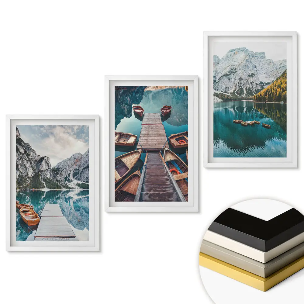 Triptych v ráme Malebné horské jazerá v Poľsku