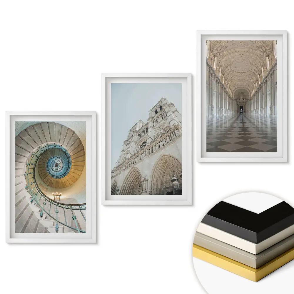 Set nástenných obrazov Architektúra a interiérová krása