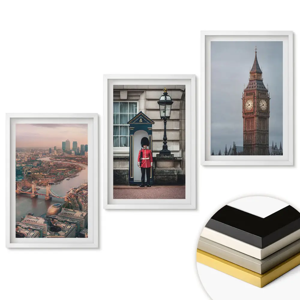 Triptych v ráme Pohľady na Londýn