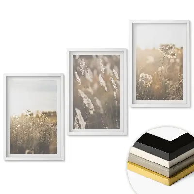 Triptych v ráme Kvetinové krajiny v jemnom svetle