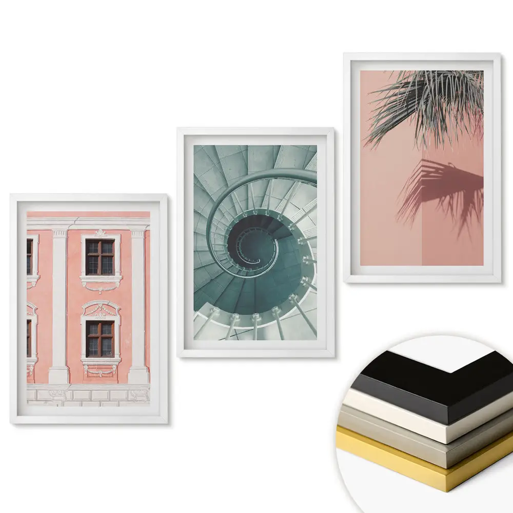 Set obrazov na stenu Farebné architektonické a prírodné inšpirácie