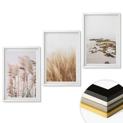 Triptych v ráme Prirodzená krása v jemných odtieňoch