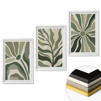Triptych v ráme Zelené inšpirácie z prírody v umení