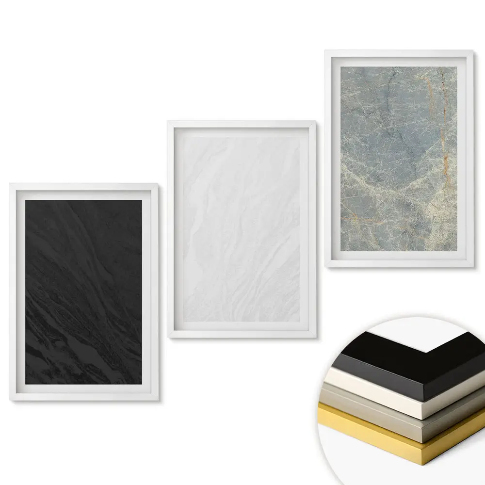 Triptych v ráme Moderné textúry v minimalistickom štýle