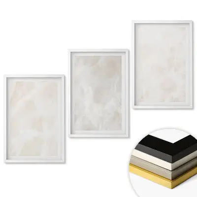 Triptych v ráme Elegantné pozadia v odtieňoch bielej