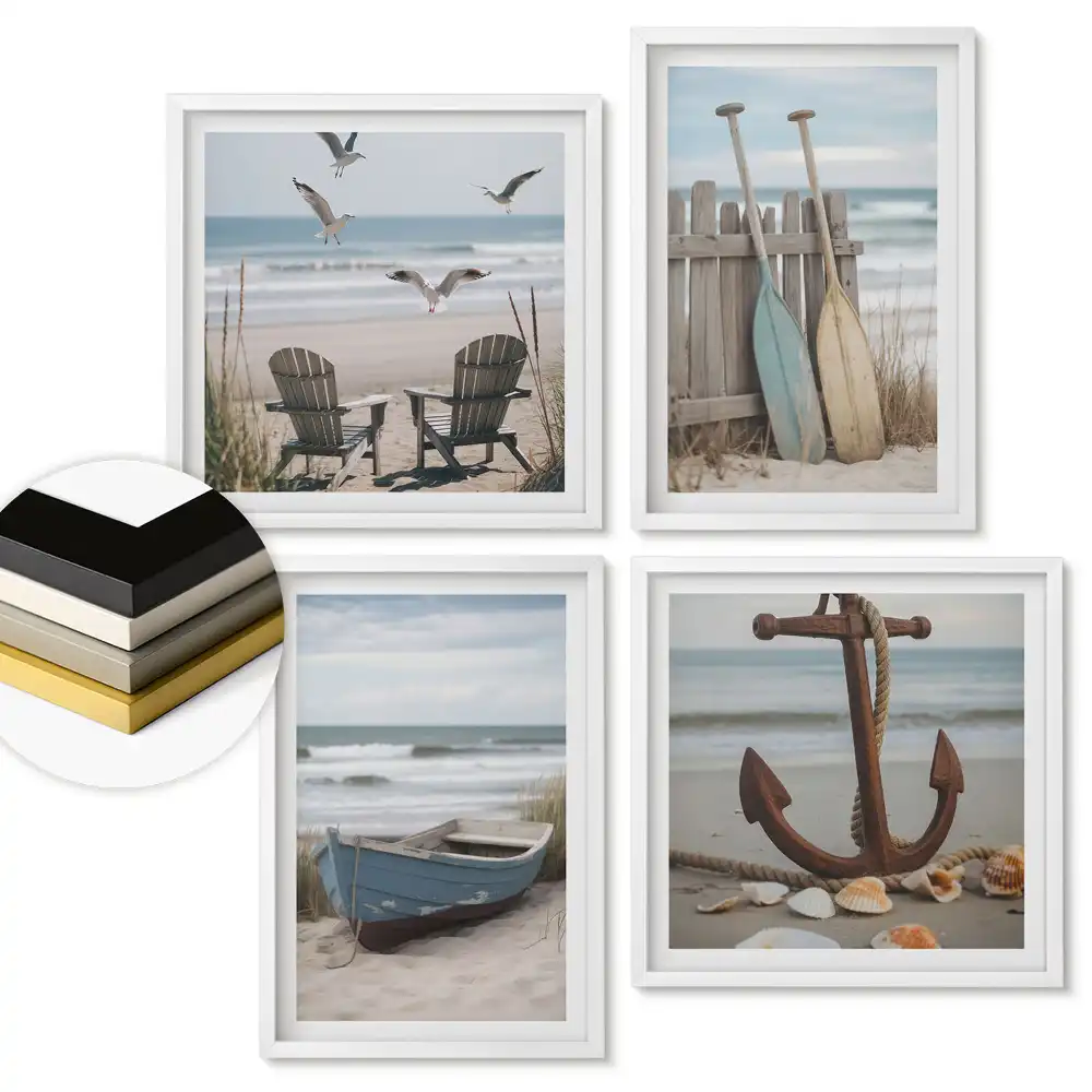 Sada obrazov v ráme Inšpirácie z dovolenkových spomienok pri mori