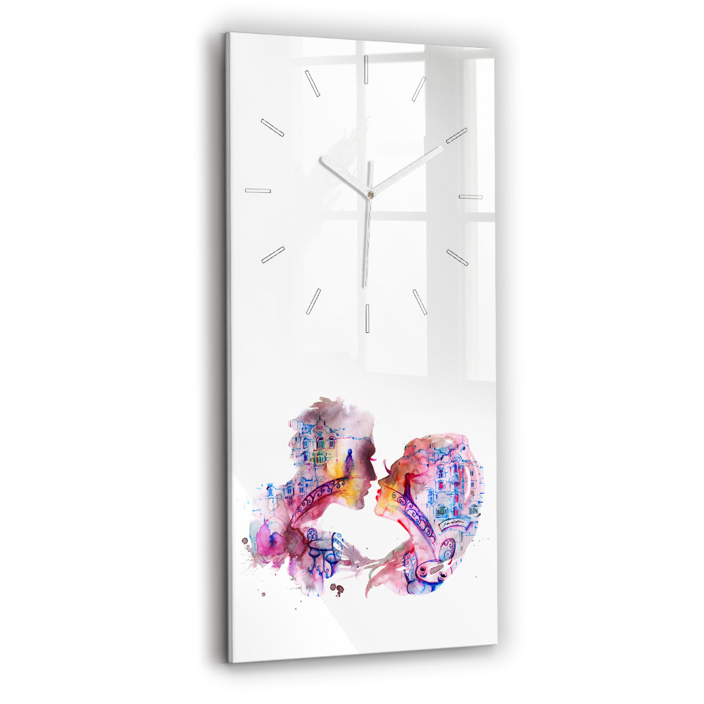 Vertikálne sklenené hodiny Dve telá, jedna duša