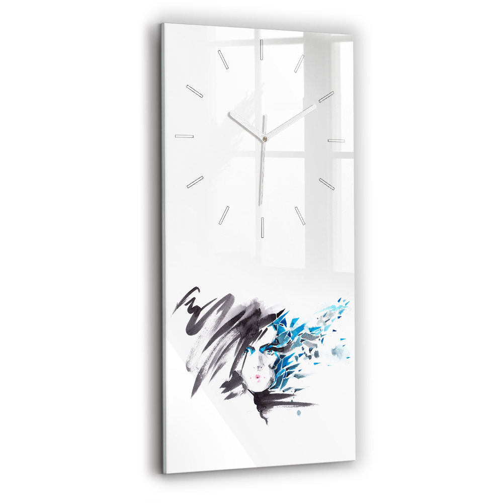 Vertikálne hodiny Abstraktná tvár ženy