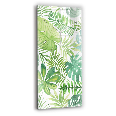 Vertikálne hodiny Zelené listy